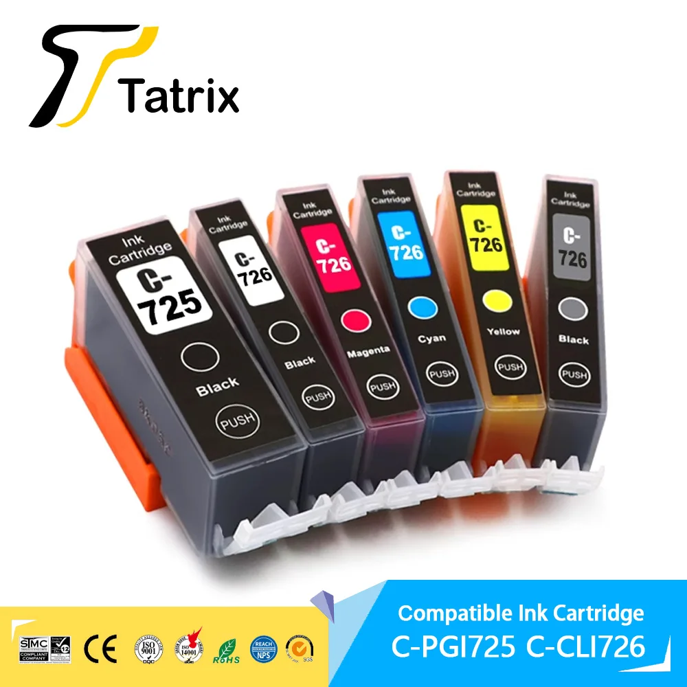 Pgi-725 Pgi725 Pgi 725 Cli-726 Cli726 Cli 726 Cartuccia Di Inchiostro Compatibile Per Canon Pixma Mg6170/Mg6270/Mg8170/Mg8270 Pinter