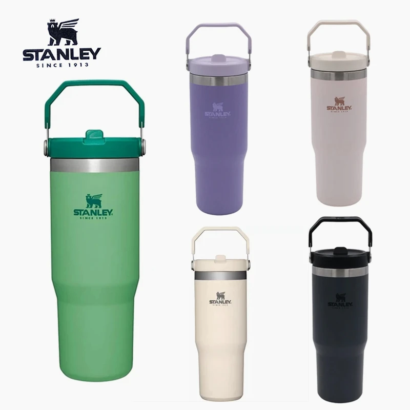 Stanley Quencher Cup 30Oz Bottiglia D'Acqua Termos Drinkware Tumbler Mug Coffee Original Thermo Thermos Thermal Vacuum Flask Portable