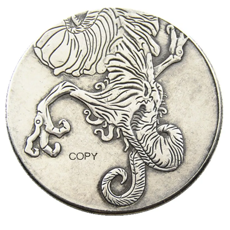 Hb(137)Us Hobo Morgan Dollar Skull Zombie Zkeleton Monete Placcate Argento