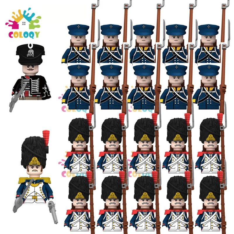 Military Wars Military Soldiers Building Blocks Ww2 Mini Action Figures French British Fusilier Rifles Armi Giocattoli Per Bambini