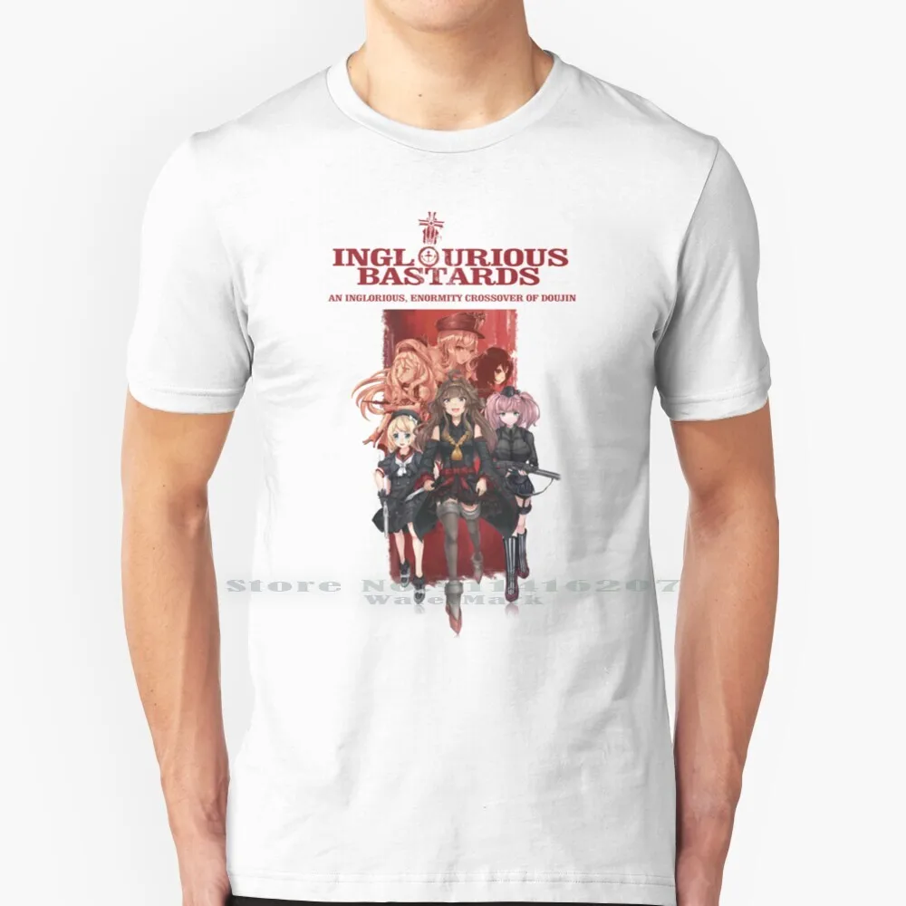 Inglourious Sleevers Anime Crossover T Shirt 100% Puro Cotone Anime Manga Kantai Collection Inglourious Monsters Inglourious