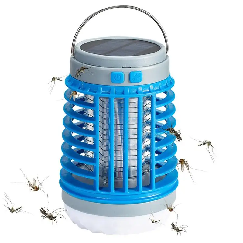 Electric Fly Killer Solar Powered Waterproof Electric Fly Zapper Led Uv Light Indoor Fly Killer Lampada Elettrica Fly Zapper Per