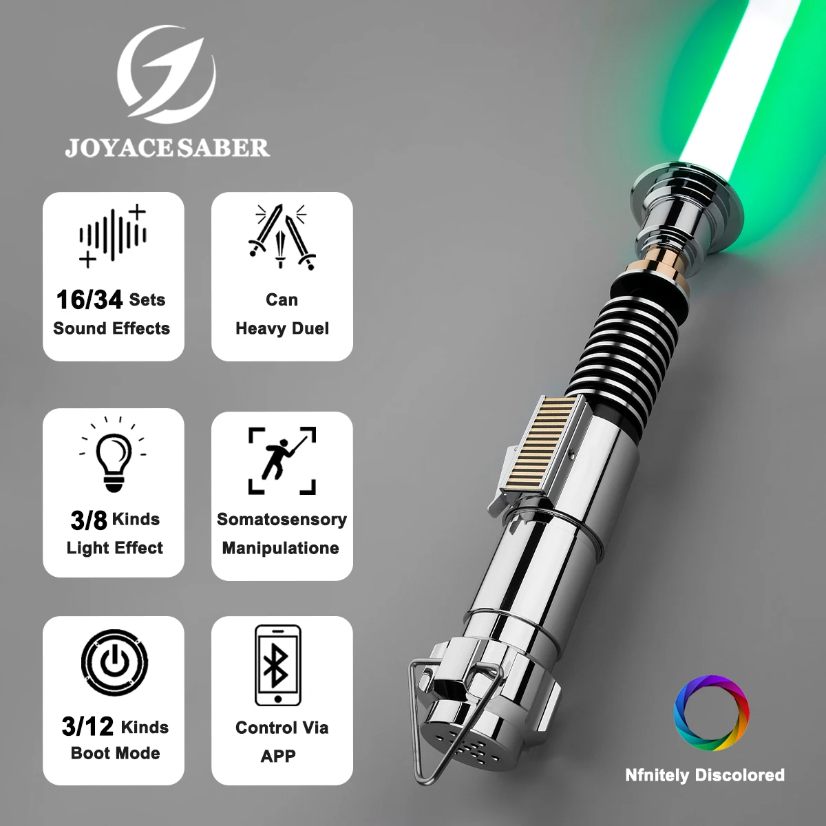 Joyacesaber Luke Lightsaber Heavy Dueling Xenopixel Light Saber Metal Smooth Swing Jedi Pixel Sword Laser Cosplay Giocattoli Luminosi