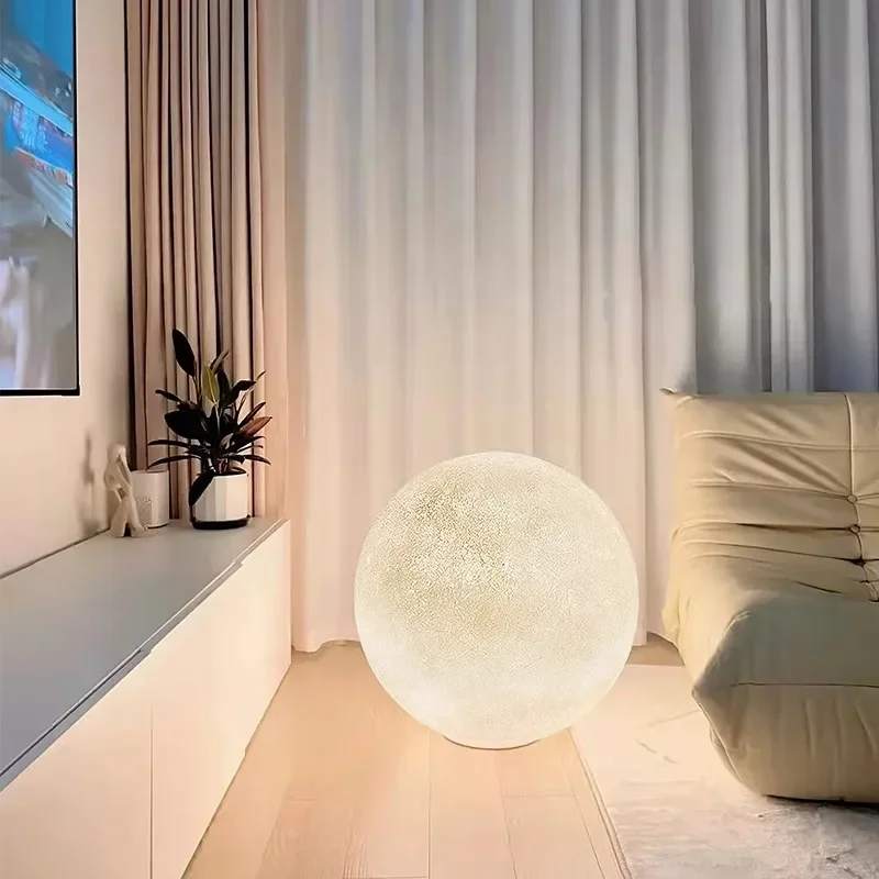 Nordic Moon Led Lampada Da Terra Materiale Pe Lampaire De Salon Light Per Camera Da Letto Soggiorno Ristorante Lampada Da Terra Stehlampe