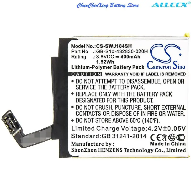 Batteria Smartwatch Greenbattery400Mah Per Smartwatch Sony J18405