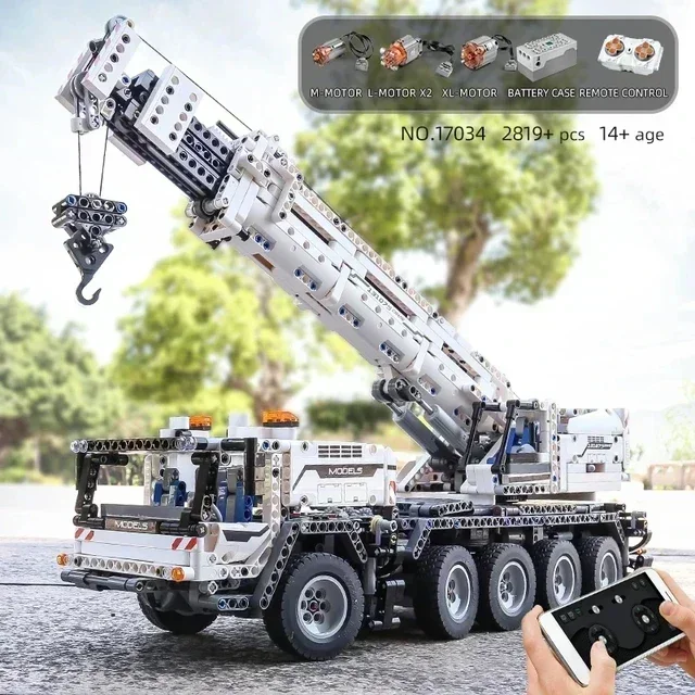 Mold King 17034 Gru Mobile High-Tech Mk Ii Compatibile Ultimate 42009 Building Blocks Mattoni Giocattoli Di Ingegneria Per Regali Per Bambini