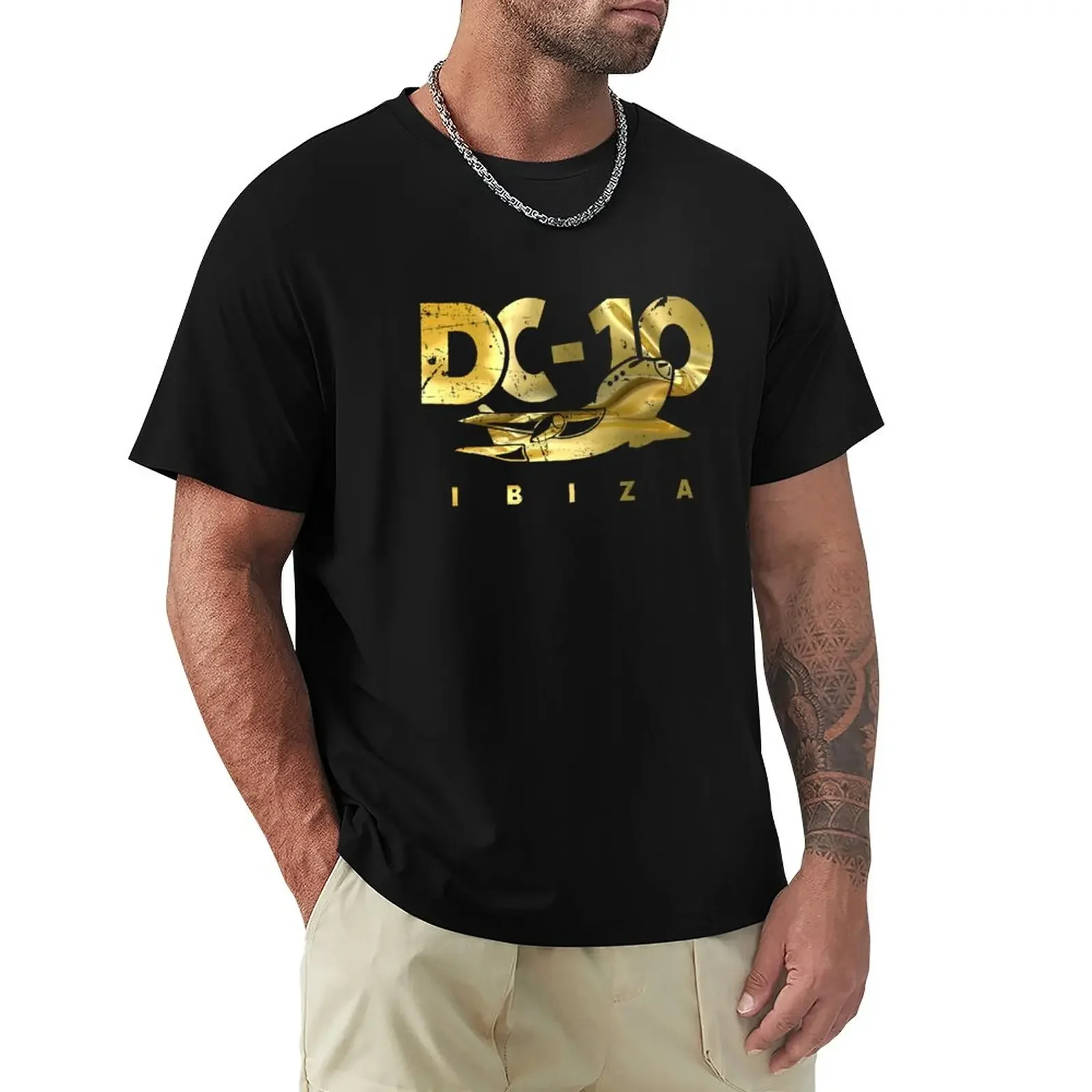 Dc10 Bar Club Ibiza: Modello Nero Vintage Gold Club Legend By La French Touch T-Shirt Abbigliamento Vintage Magliette Divertenti Da Uomo