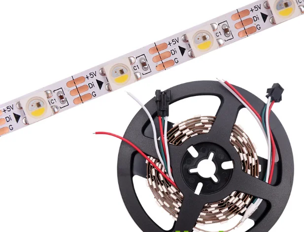 Indirizzabile Strip 5050Rgbw Led Pixel Strip 5Mm Rgbnw Rgbww Wwa 60Leds/M 5V Full Color Come Ws2812B 1M/2M