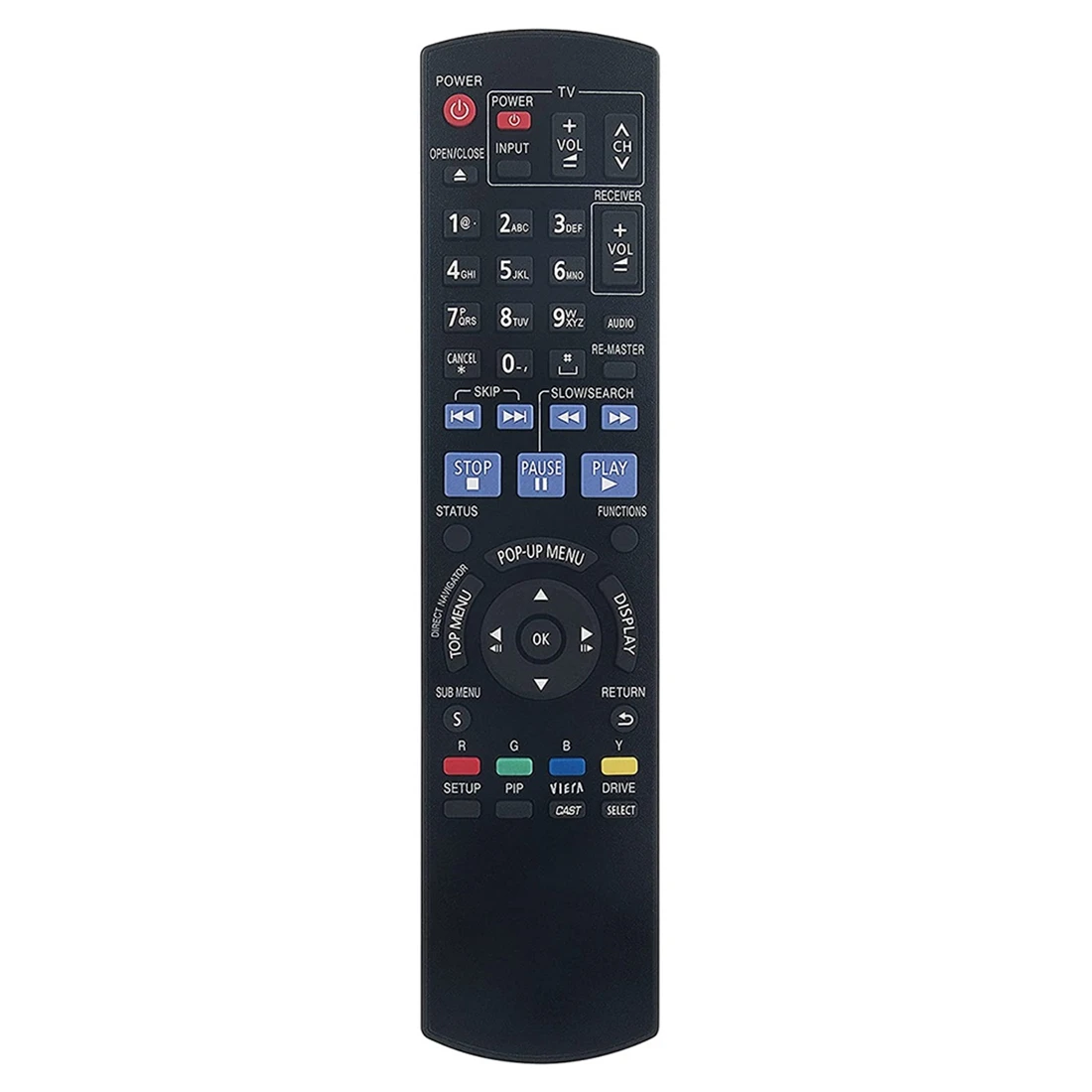 Telecomando Muslimper Panasonic Blu-Ray Disc Player Dmp-Bd60 Dmp-Bd80 Dmp-Bd35 Dmp-Bd605 Dmp-Bd601 Dmp-Bd80K