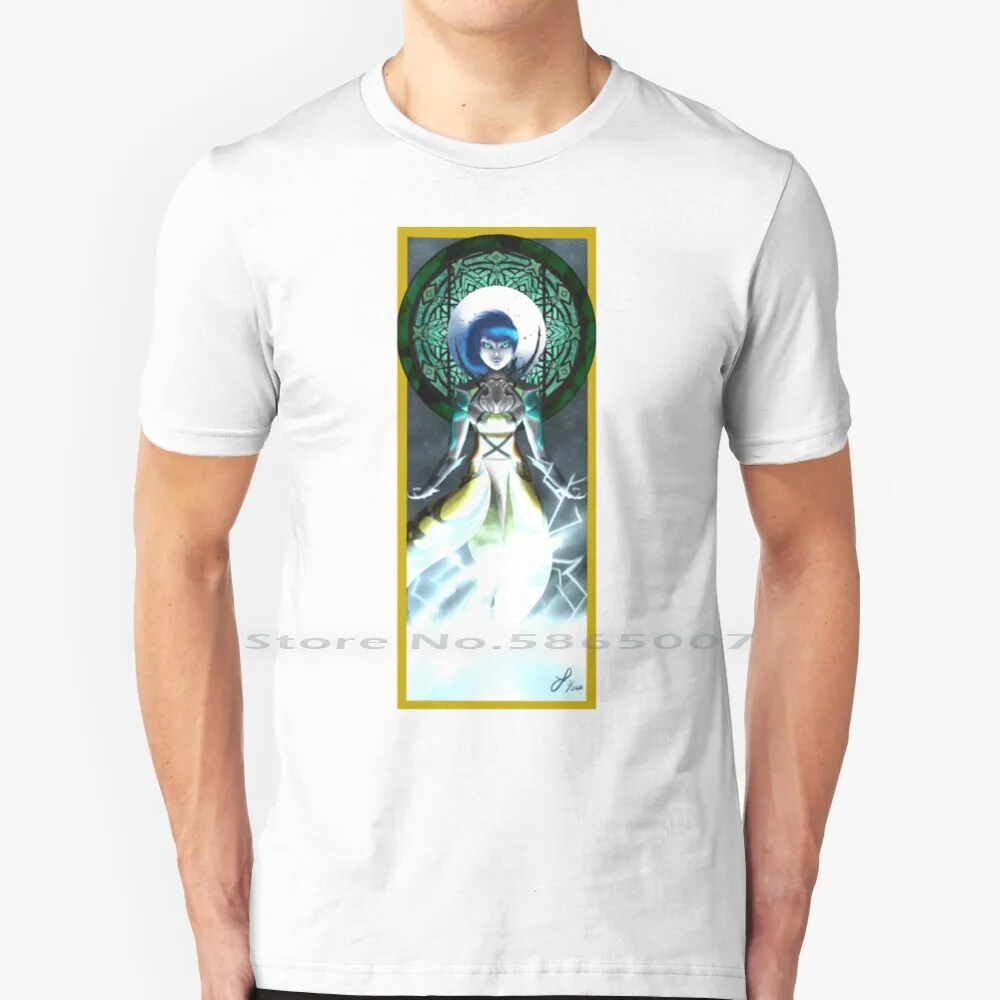 A Warlock Wrath ( Natraa' S Fury ) T Shirt 100% Cotone Destiny 2 Awoken Warlock Lightning The Traveler Alphonse Mucha