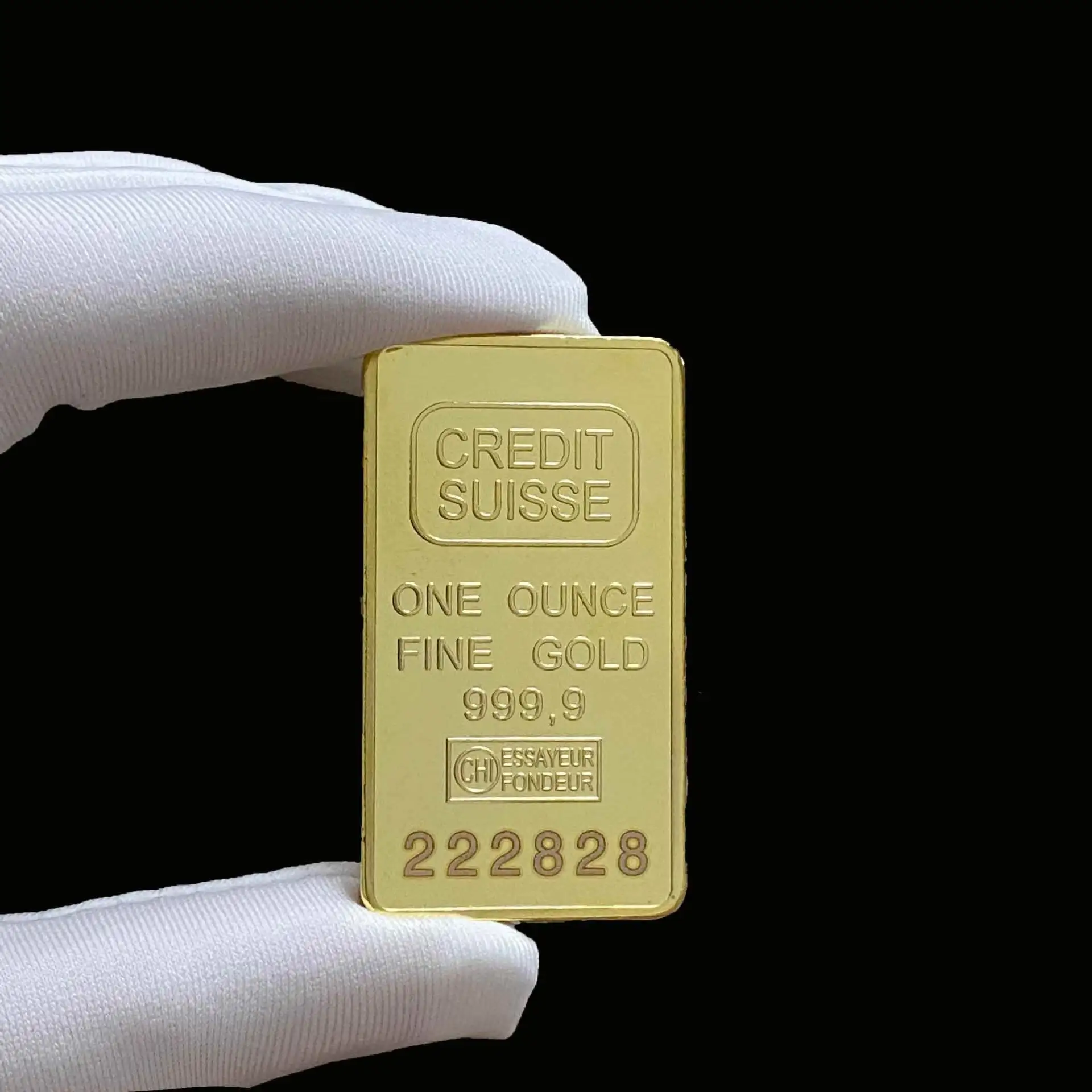 Barre Di Credito 9999 In Oro Fine Da Un Oncia Con Diverse Monete Di Decorazione Del Numero Laser Seriale Suisse Gold Bar