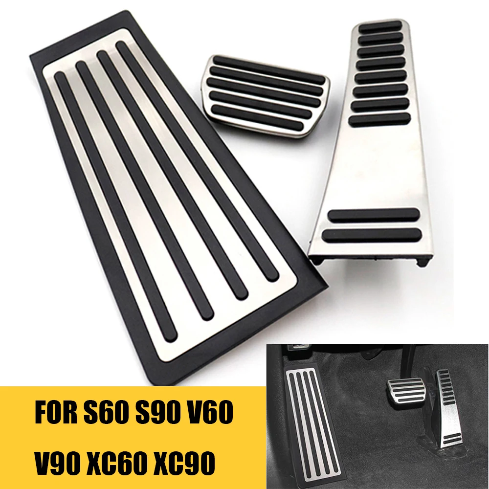 Stainless Steel Car Modified Pedal Kit Cover For Volvo Xc60 Xc90 S90 S60 V60 V90 Decorate Interior Accessory Refitting Part Pad