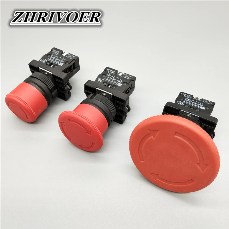 Interruttore Di Arresto Di Emergenza Del Fungo Rosso Xb2-Es642 Di Xb2-Es442 Di 22Mm Interruttore Di Pulsante Di Nc 10A/415V