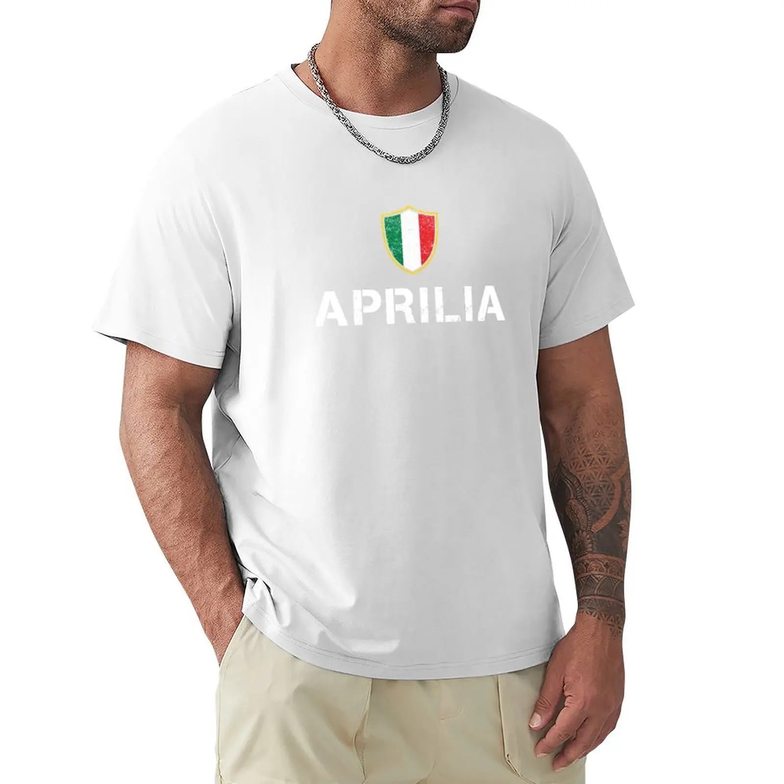 Aprilia Italia Aprilia Roots T-Shirt Camicetta Ragazzi Animal Print Anime Mens Vintage T-Shirt