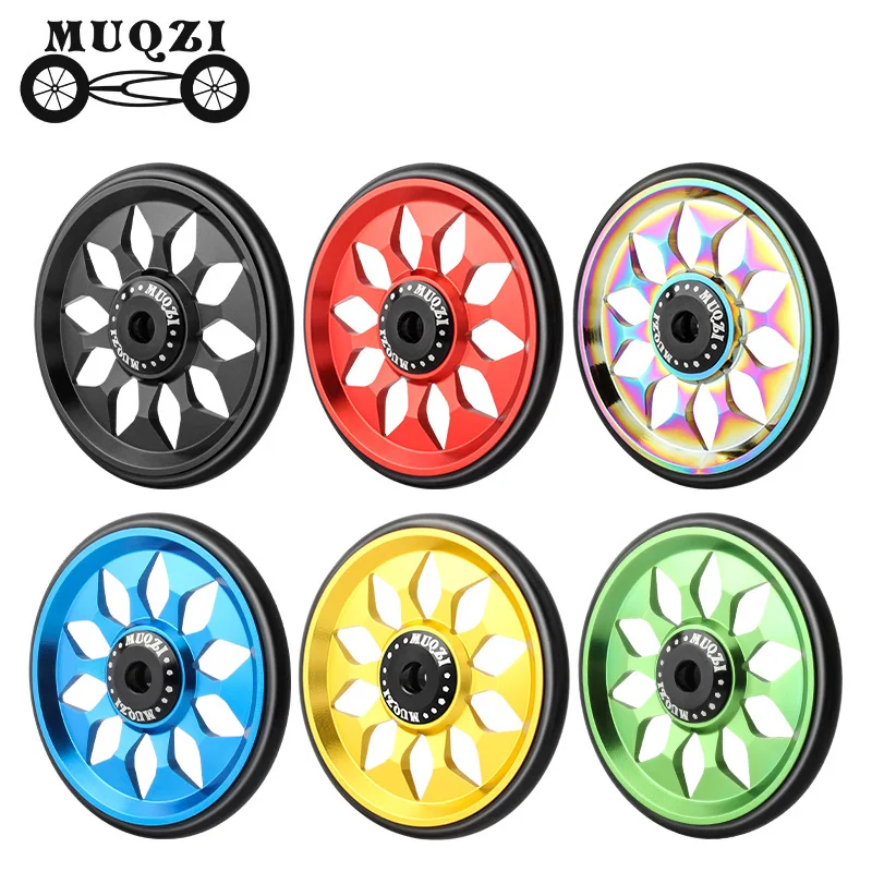 Muqzi 2Pcs Easywheel Ultralight In Lega Di Alluminio Pieghevole Bicyle Easy Wheel Per Brompton