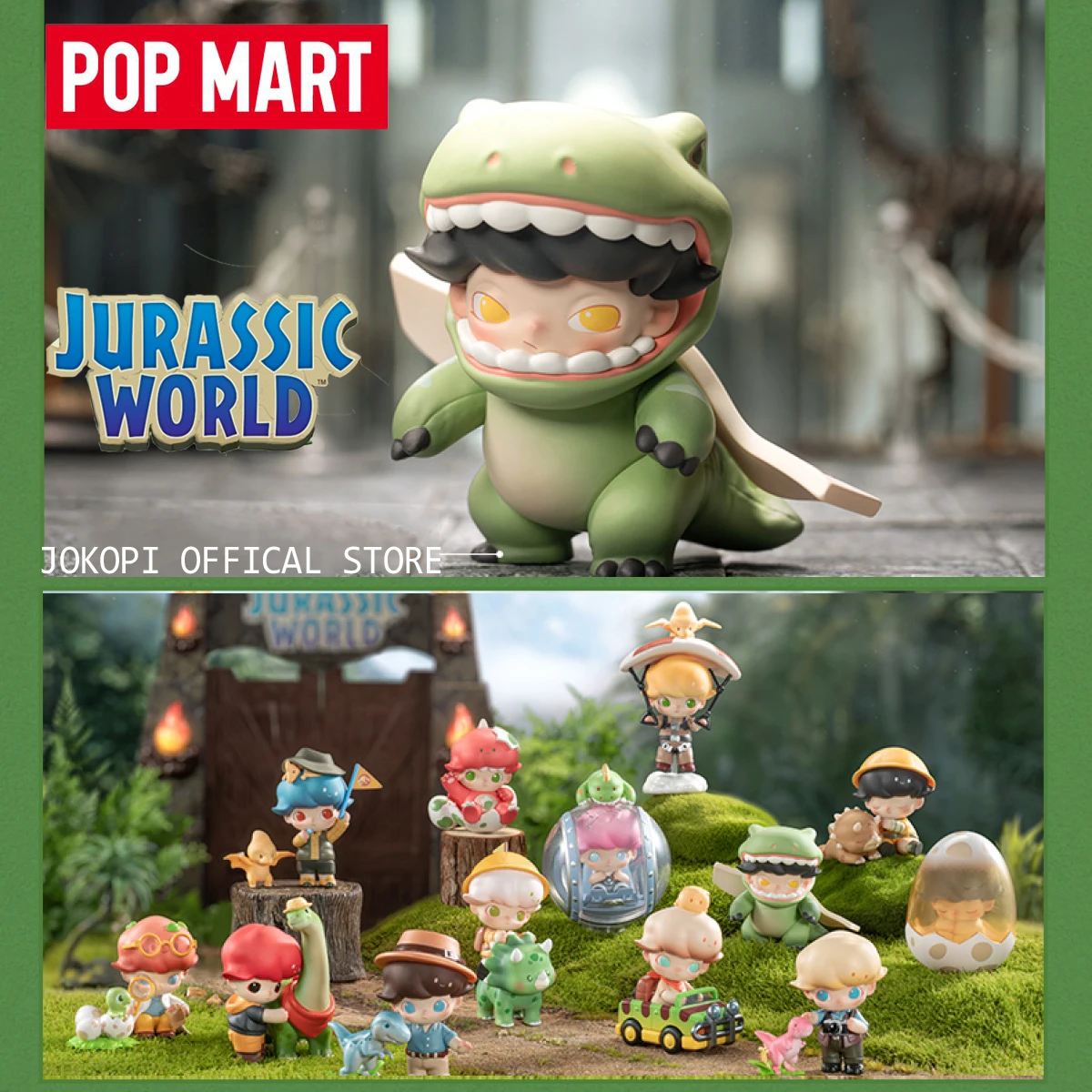 Pop Mart Dimoo Jurassic World Series Blind Box Sorpresa Box Original Action Figure Cartoon Model Mystery Box Collection Girls