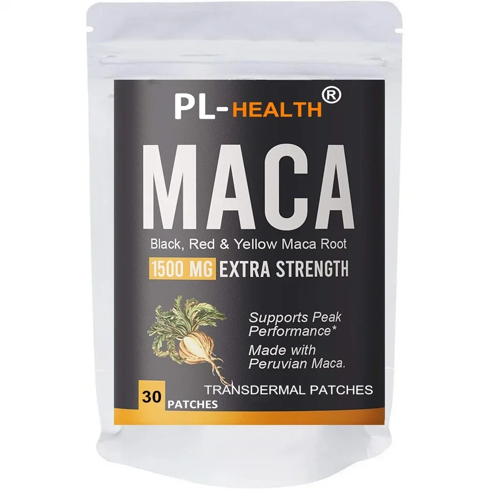 Cerotti Transdermici A Radice Di Maca Biologici Con Estratto Di Radice Di Maca Peruviana Nera + Rossa + Gialla Per Uomini E Donne 30 Patch