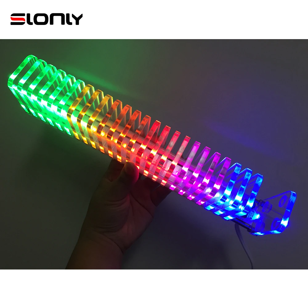 Ks25 Spettro Musicale Vu Meter Fantasy Crystal Sound Colonna Cubo Di Luce Display A Livello Led Produzione Elettronica Kit Fai Da Te Vu Tower