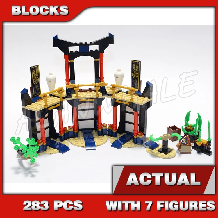 283Pcs Shinobi Legacy Tournament Of Elements Temple Battle Platform Masters 70111 Building Blocks Toys Compatibile Con Il Modello