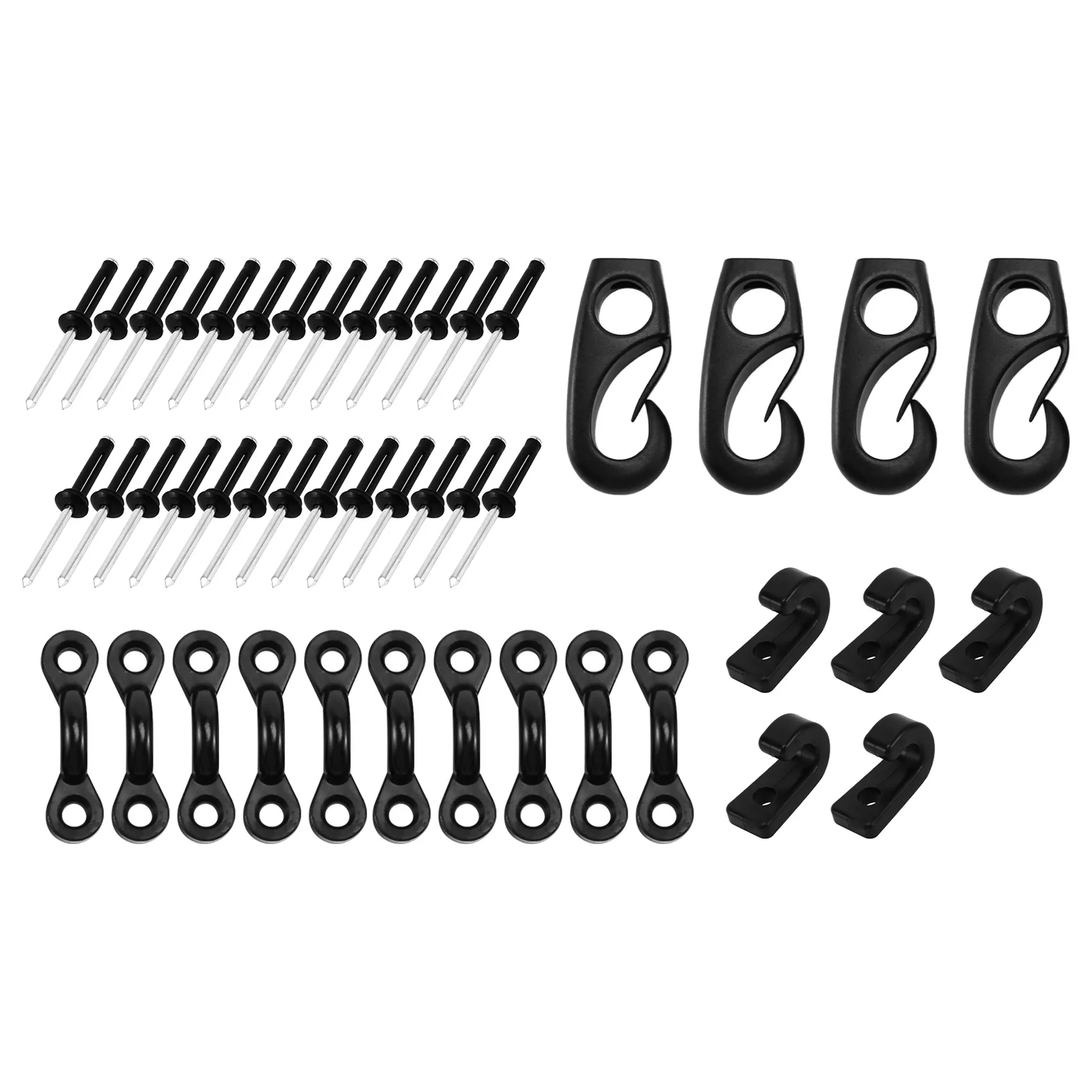 Kayak Pad Eye Kit Kayak Nylon Bungee Deck Loop Con Ganci Clip Viti Rivetti Ganci Terminali Per Kayak Canoe Barche