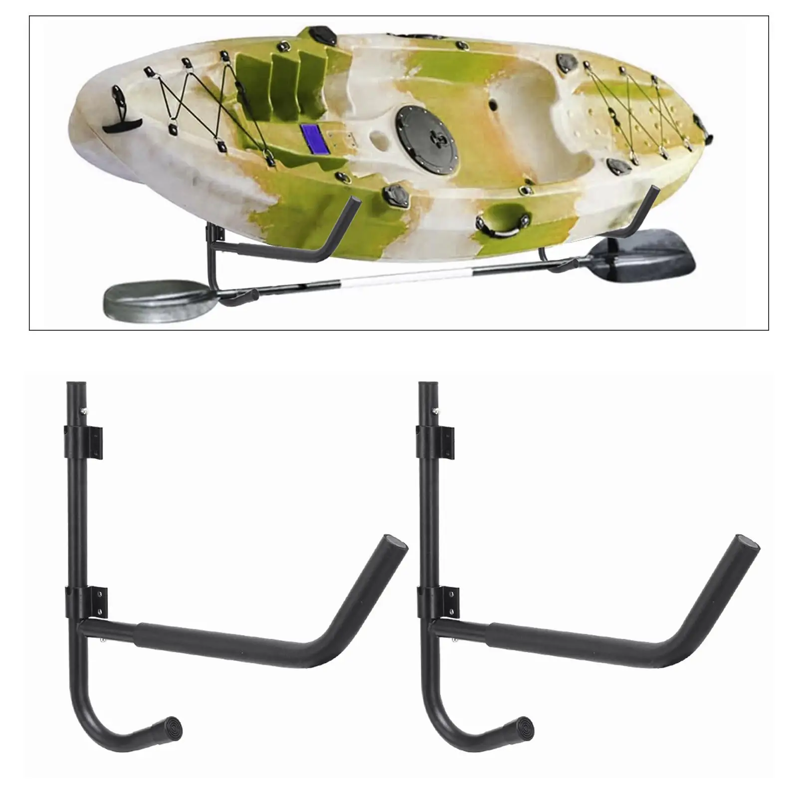 2 Pezzi Kayak Rack Canoa Montaggio A Parete Rack Tavola Da Surf Ganci Di Stoccaggio Barca Paddle Paddleboard Holder Strumenti Di Stoccaggio Kayak A Pa