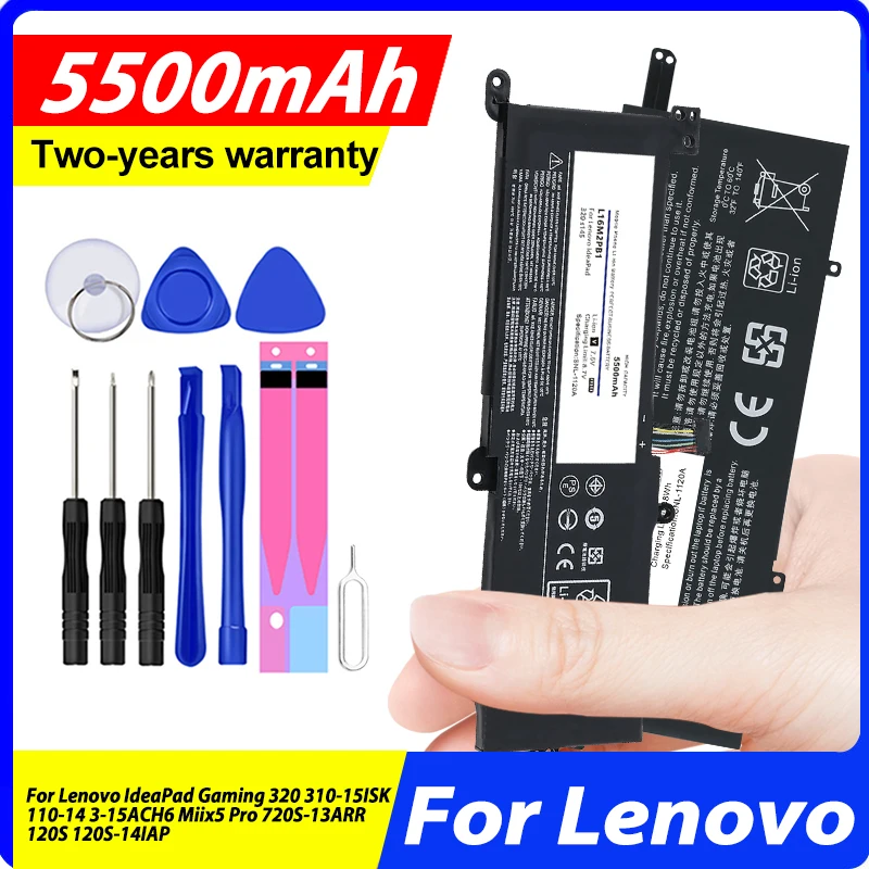 0813007 Batteria Muslimatexlimb Per Lenovo Ideapad Gaming 320 310-15Isk 110-14 3-15Ach6 Miix5 Pro Muslimate 120S 120S-14Iap