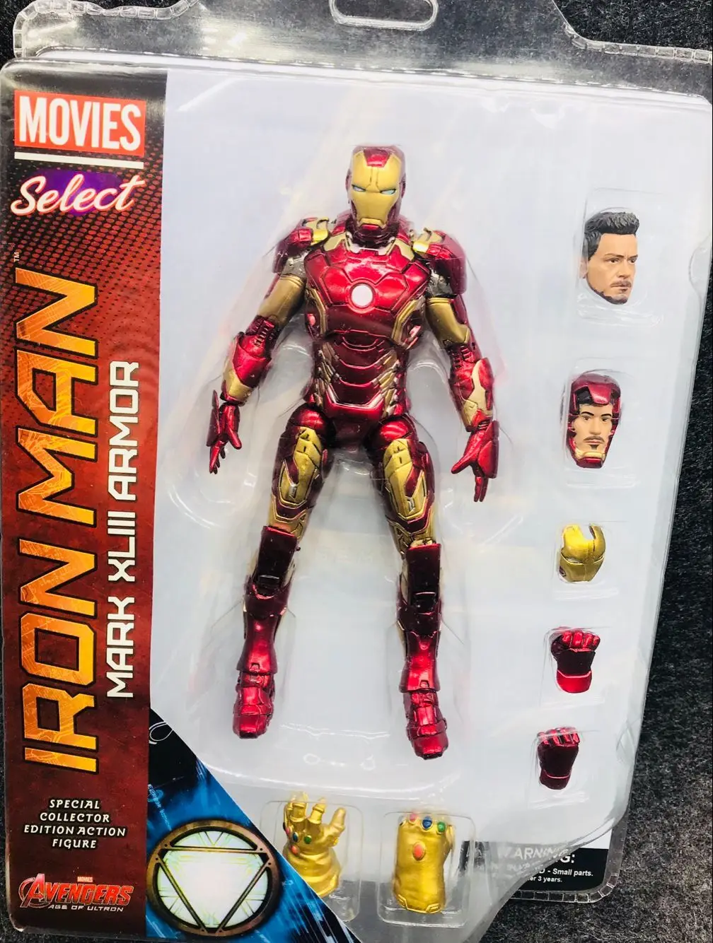 Original Marvel Select Avengers Ironman Mark 45 Super Hero Iron Man Action Figure Model Toys 18Cm