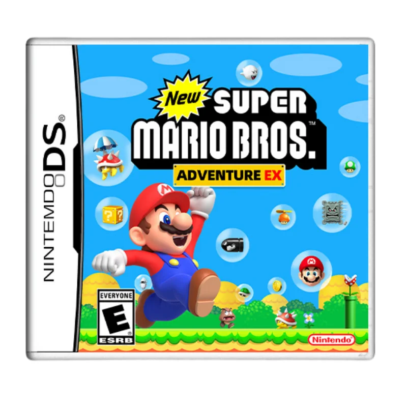 Nds New Super Mario Bros. Adventure Ex Game Card Boxed Us Version English New Map New Adventure