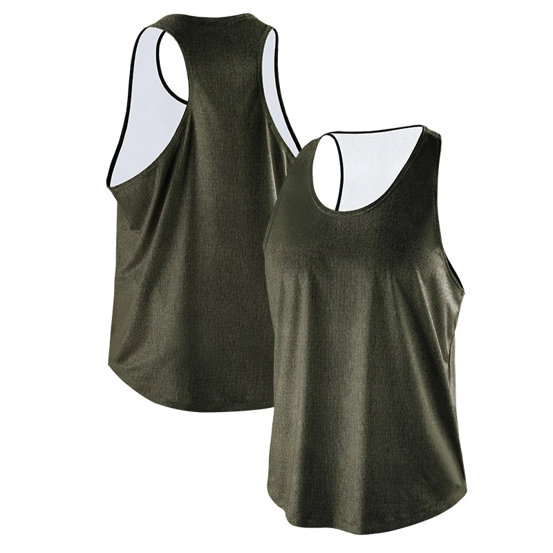 Beach Tank Top Uomo Camicie Senza Maniche Running Felpe Musculation Fitness Canotta Maschile Powerlifting Tuta Gilet Traspirante
