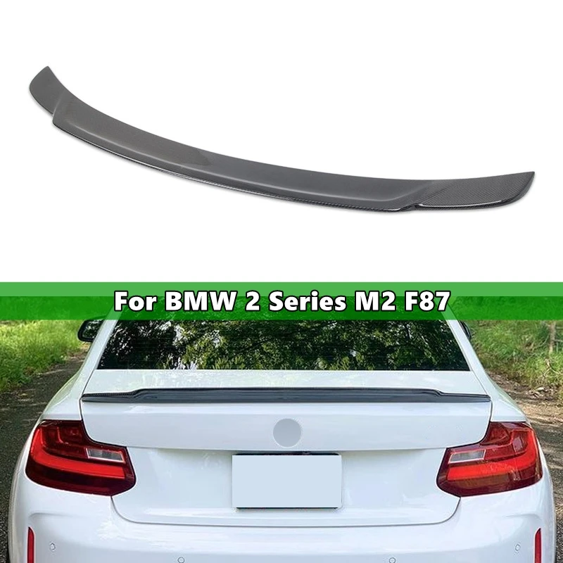 1 Pz Vera Fibra Di Carbonio Auto Posteriore Tronco Ponte Spoiler Auto Coda Ala Per Bmw Serie 2 M2 F87 Accessori Auto
