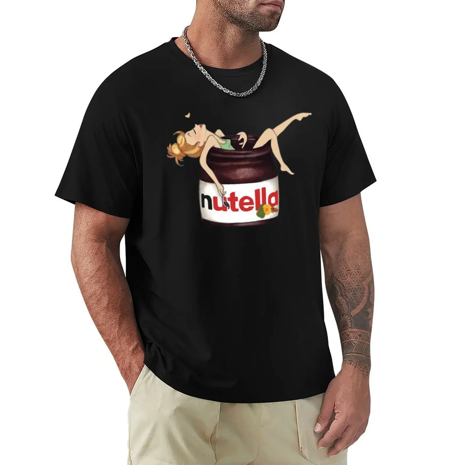 Cute Nutella Essential T-Shirt Plus Size Sweat Hippie Clothes Men Clothes