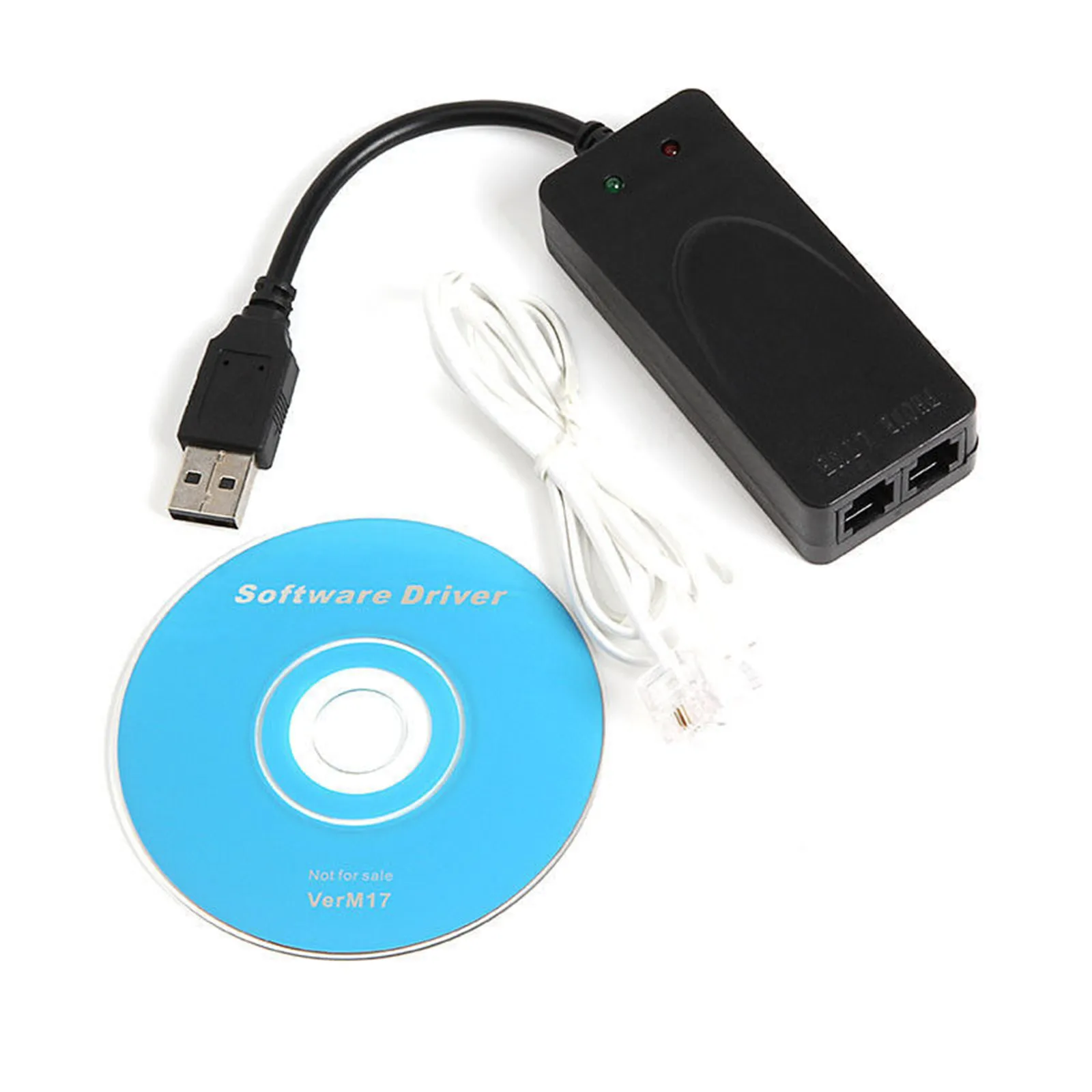 1Pc Fax Modem Dual Rj11 Port Usb 56K Modem Driver Esterno Per Win 7/Win 8/Win 10 Usb Data Fax Modem Vocale
