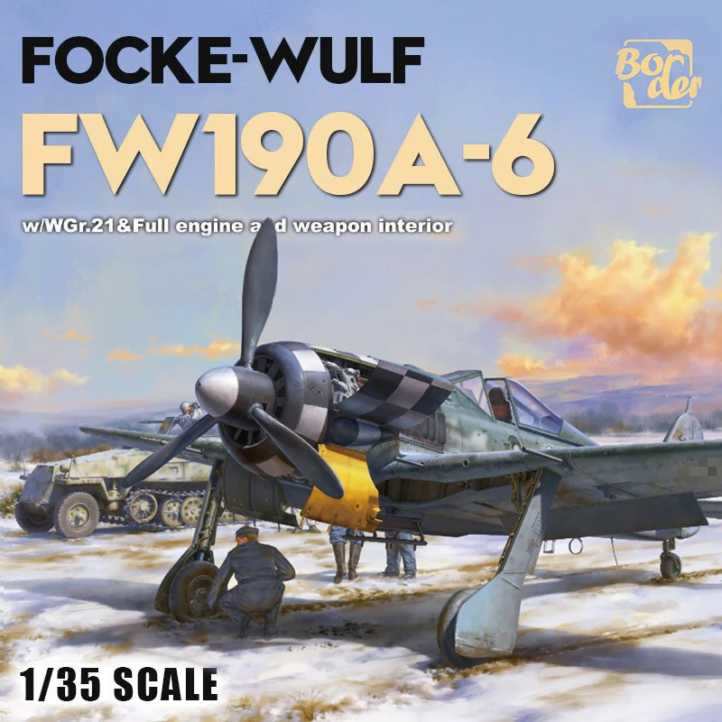 Border Model Assembly Aircraft Scale Model Kit Bf-003 Fw190-A6 Butcher Bird Fighter 1/35