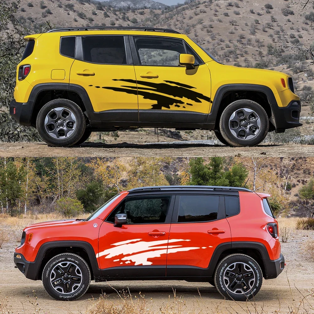 Per Jeep Renegade Wrangler Car Door Side Body Stickers Tuning Accessori Auto Cool Graphics Styling Viny Film Decal Decoration