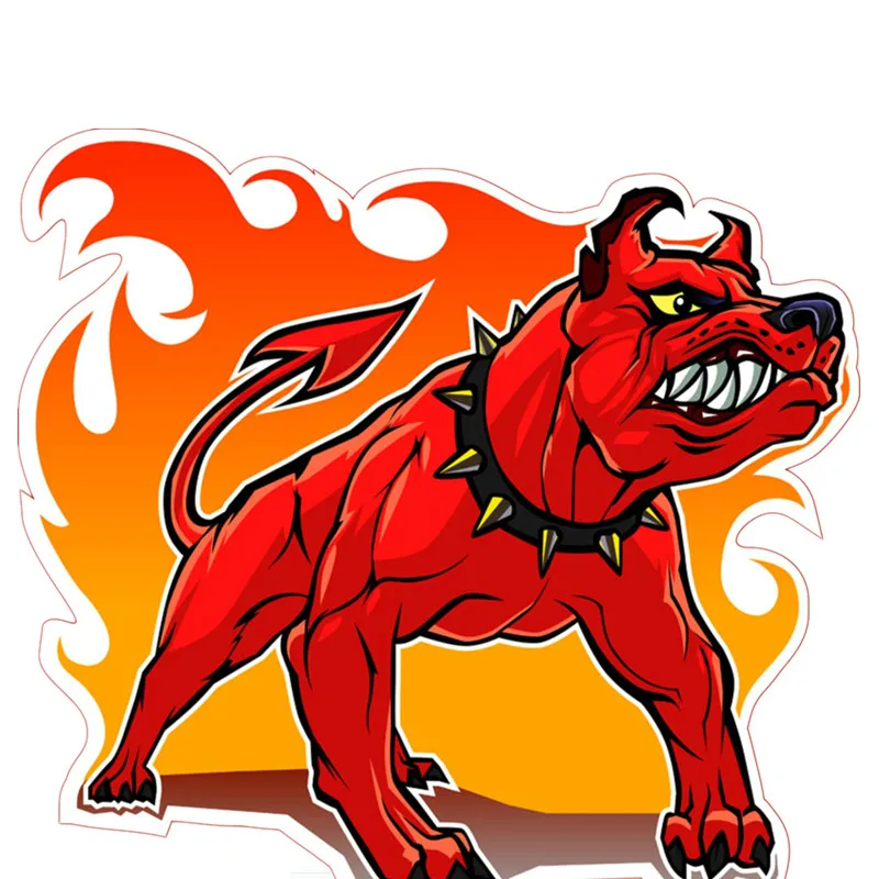 Car Stickers And Decals Angry Flame Pitbull Waterproof Car Decorative Accessories Car Interior Vinyl Is Suitable For All Vehicle