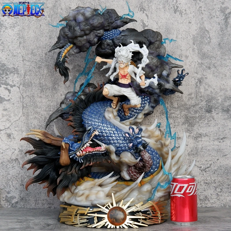 57Cm Anime One Piece Fifth Gear Nikkah Rufy Vs Kaido Rufy In Fifth Gear Collection Figure Luminose Modello Ornamento Grande Regalo