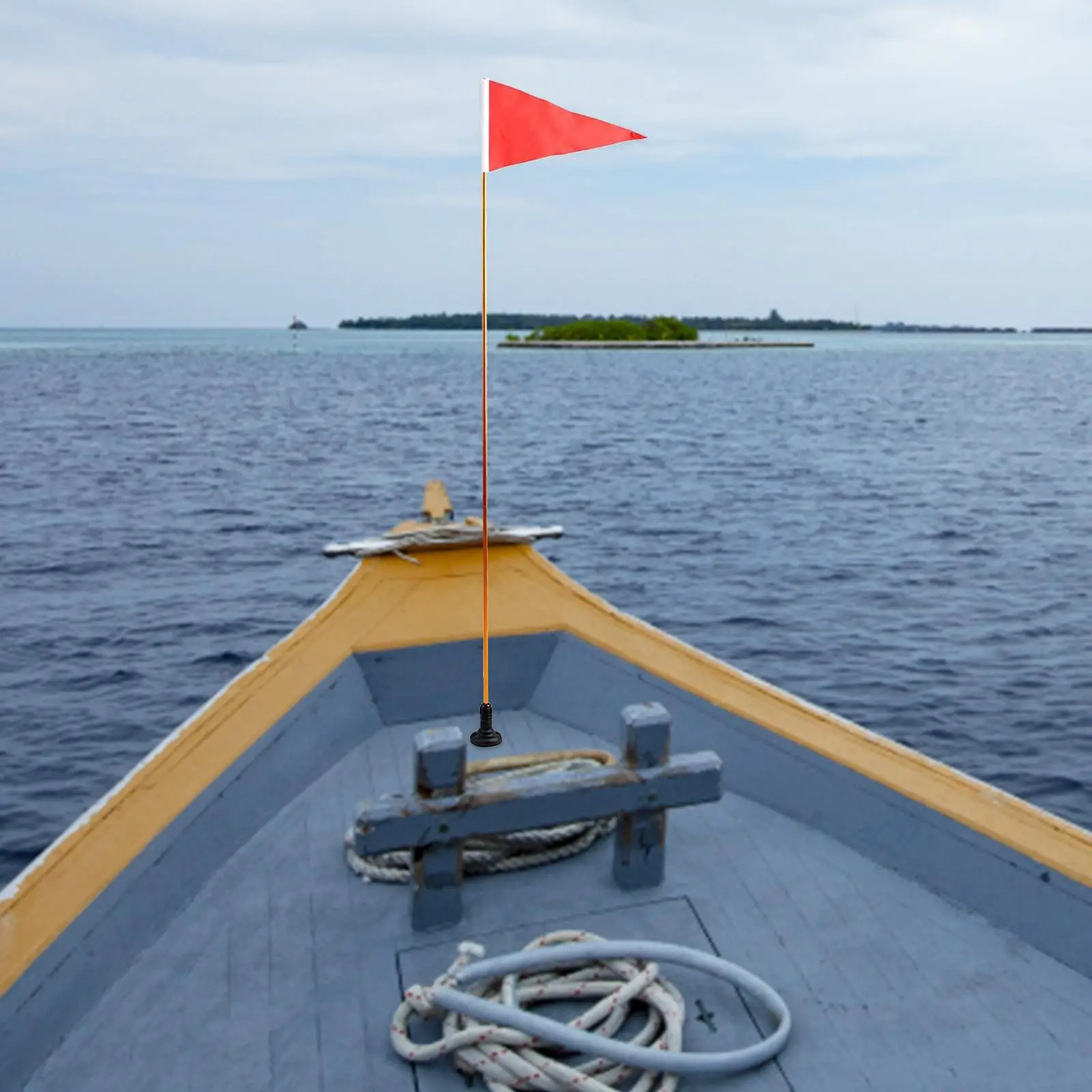 4Ft Kayak Safety Flag Randder Pieghevole Con Accessori Per Base Di Montaggio Lega Di Alluminio Kayak Flag Track Mount Per Barca Yacht Canoa