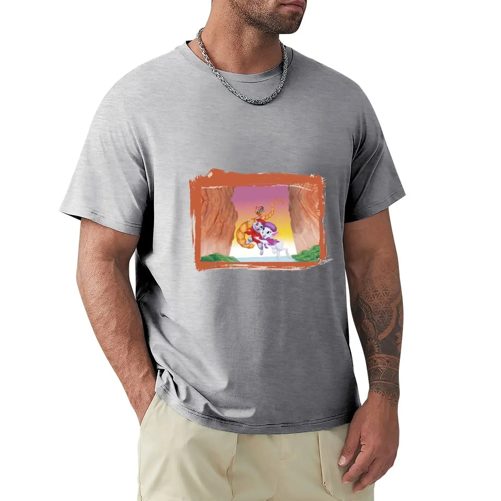 The Rescuers - Down Under T-Shirt Graphics Heavyweights Mens Graphic T-Shirt Funny Sublime Customs Mens T-Shirt Pack