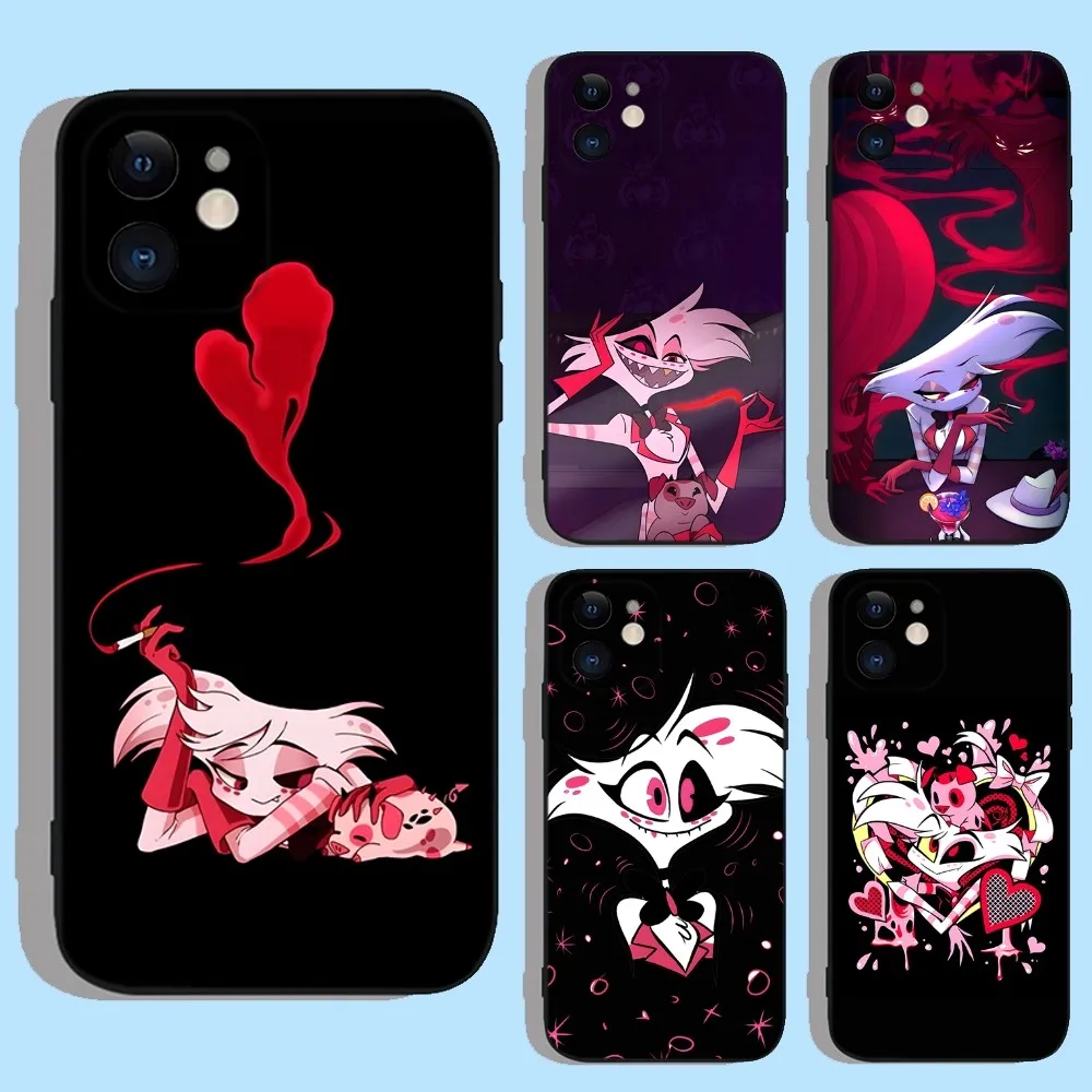 A-Angel Dust Monster Phone Case Per Apple Iphone 15,14,13,12,11,Xs,Xr,X,8,7,Pro,Max,Plus,Mini Cover Nera In Silicone