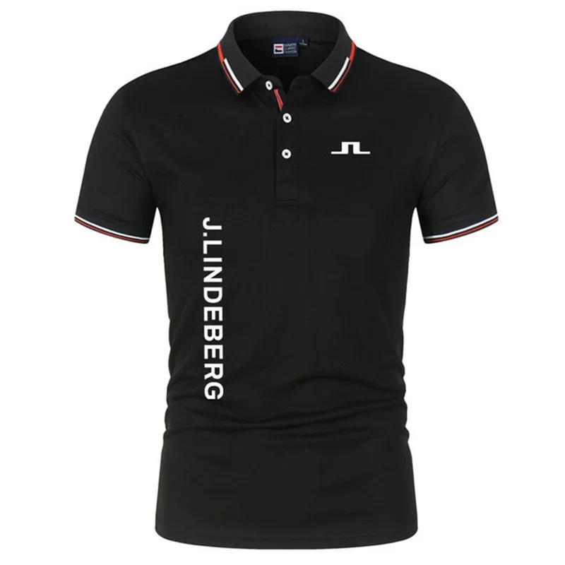 Polo Vintage Con Logo J. Lindeberg Golfer S-4Xl Polo Manica Corta T Shirt Uomo Comical Shirt Uomo Golf Top