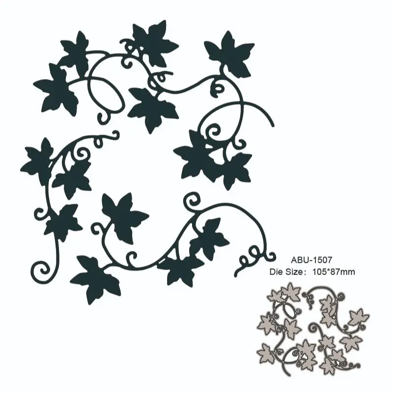 2022 Fresh Flower Vine Maple Leaf Dies Metal Cutting Layering Die Scrapbook Festival Die Album Fotografico Decorazione Fai Da Te Card Craft