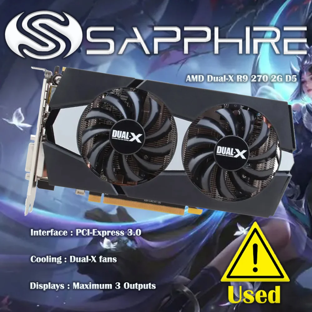 Scheda Grafica Di Gioco Sapphire Amd Dual-X R9 270 2G D5
