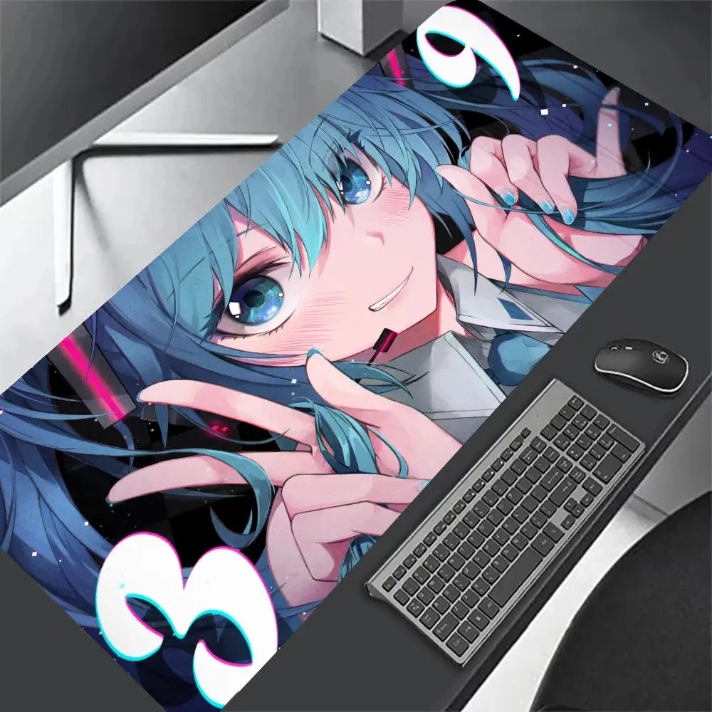Anime Singer H-Hatsunes F-Futures  Mouse Pad Mouse Pad Chi G-Sr-Se Professional E-Sports Fine Surface Gaming Rubber Mouse Pad Smooth Table Mat