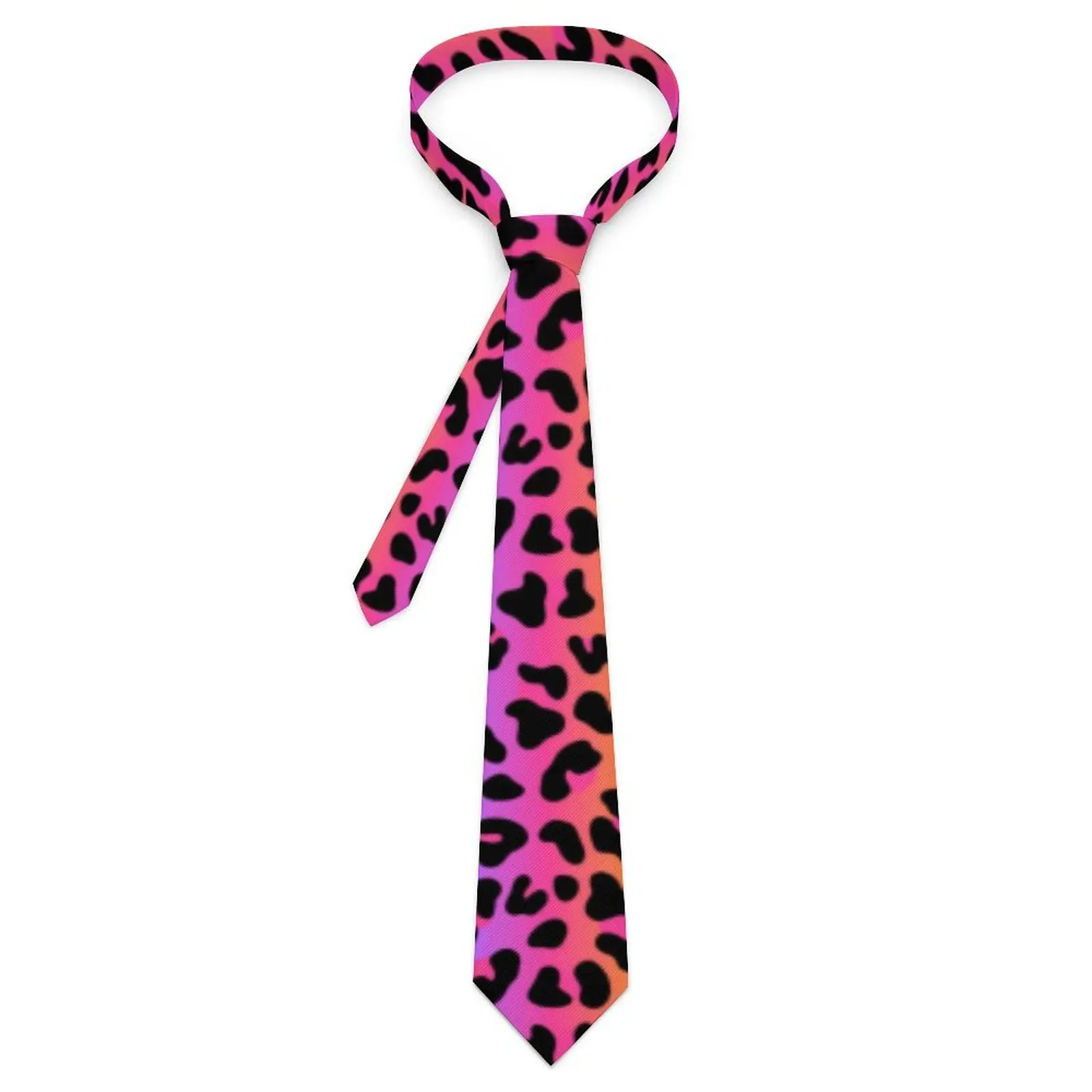 Rainbow Leopard Tie Animalier Print Classic Elegant Neck Ties For Men Women Cosplay Party Collar Tie Accessori Personalizzati Per Cravatte