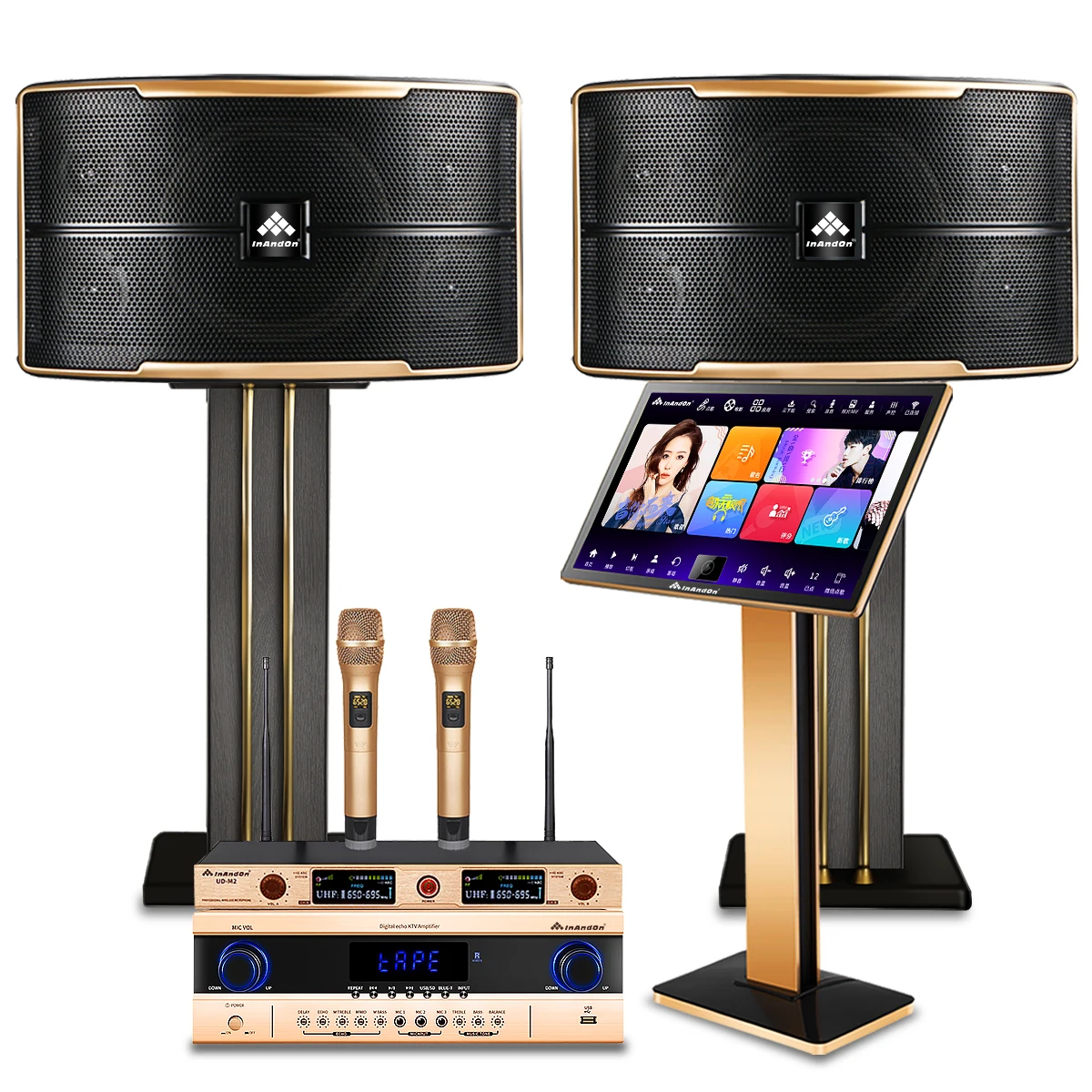 Ktv Karaoke System Professional 21.5 "Touch Screen Inandon Home Machine Karaoke Player Set Juke Box Wifi Singing Karaoke Machine