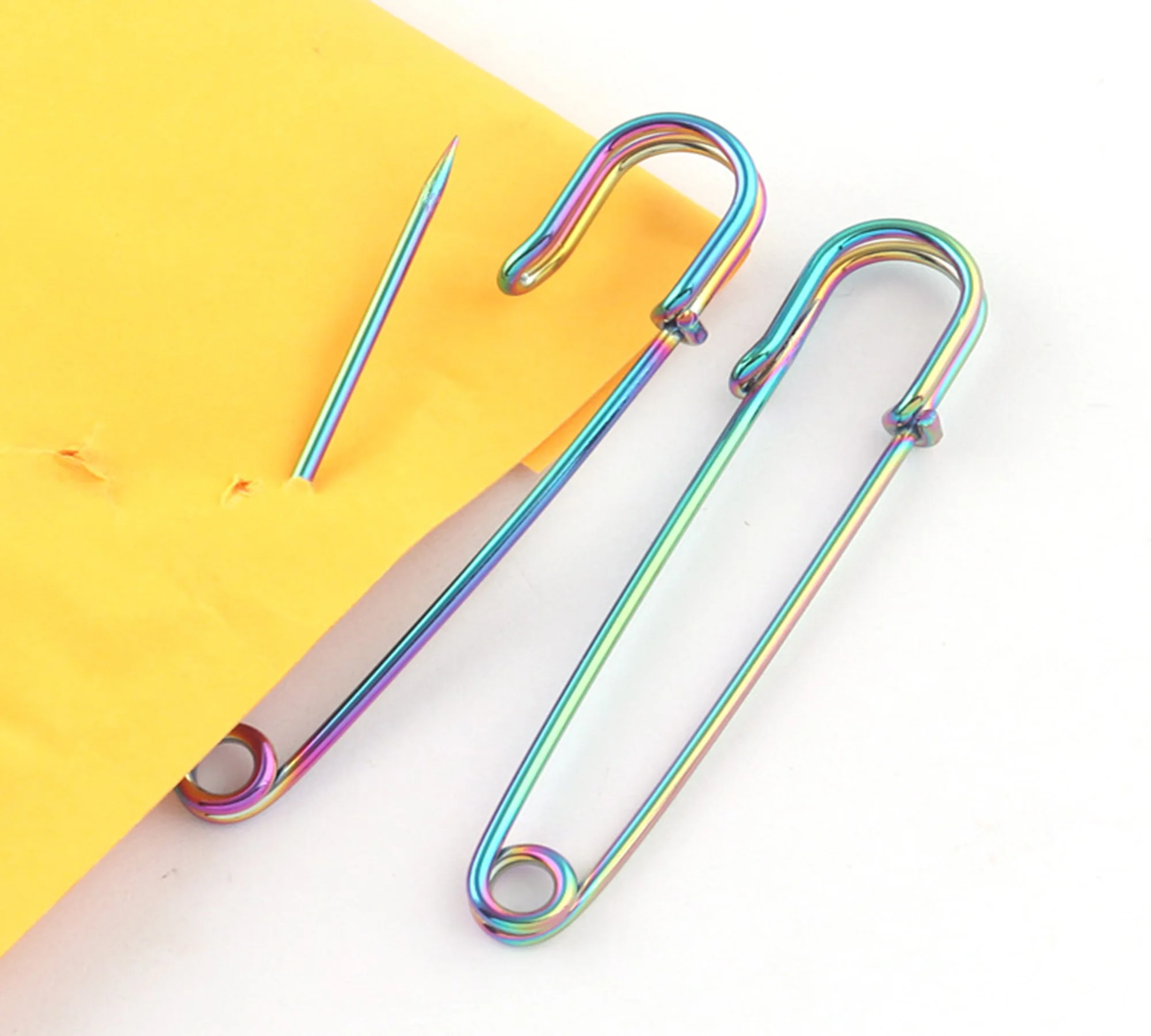 Rainbow 76Mm Safety Pin Jewelry Pins For Giant Clothing Kilt Pins Giant Safety Pins Large Pins Safety Pins Crafts Supplies