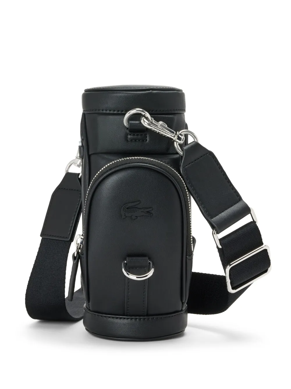 Lacoste alligator logo plaque shoulder bag - Nero