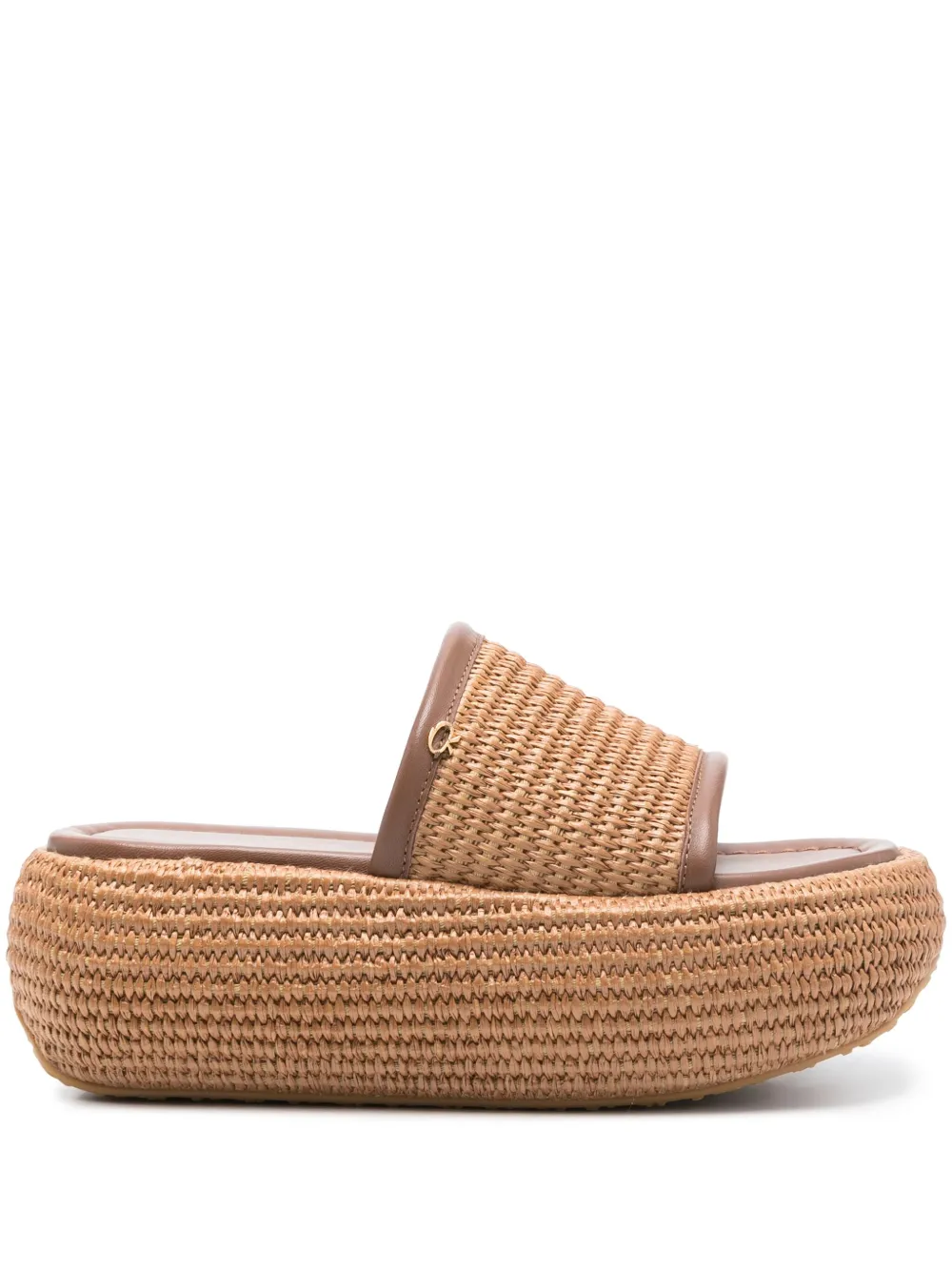 Gianvito Rossi 60mm woven raffia espadrilles - Marrone