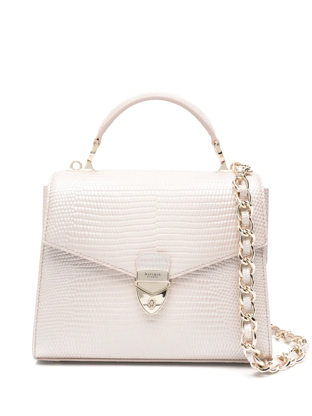Aspinal Of London midi Mayfair leather tote bag - Toni neutri