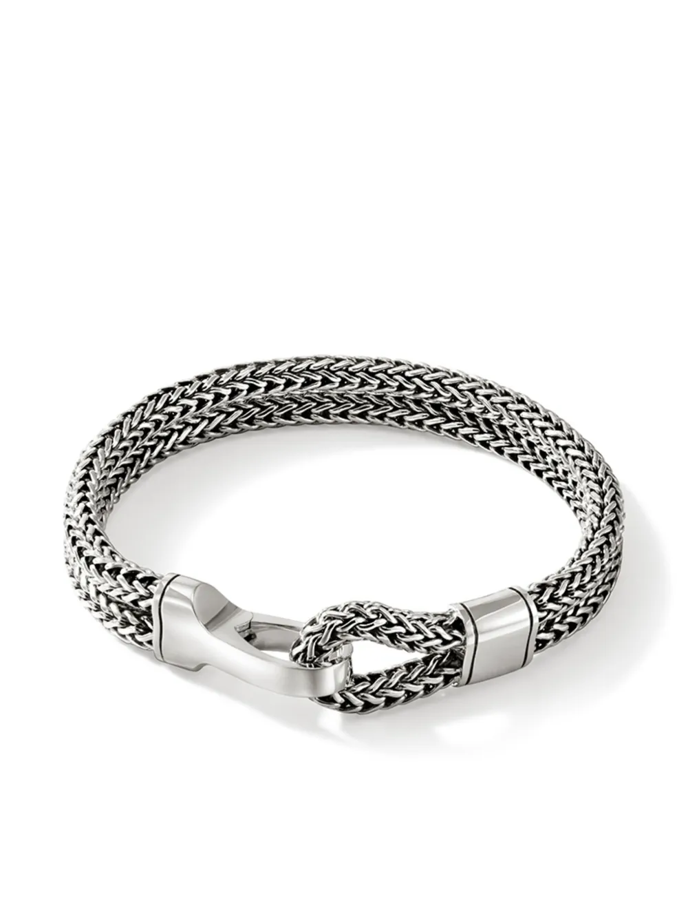 John Hardy sterling silver wheat-chain hook bracelet - Argento